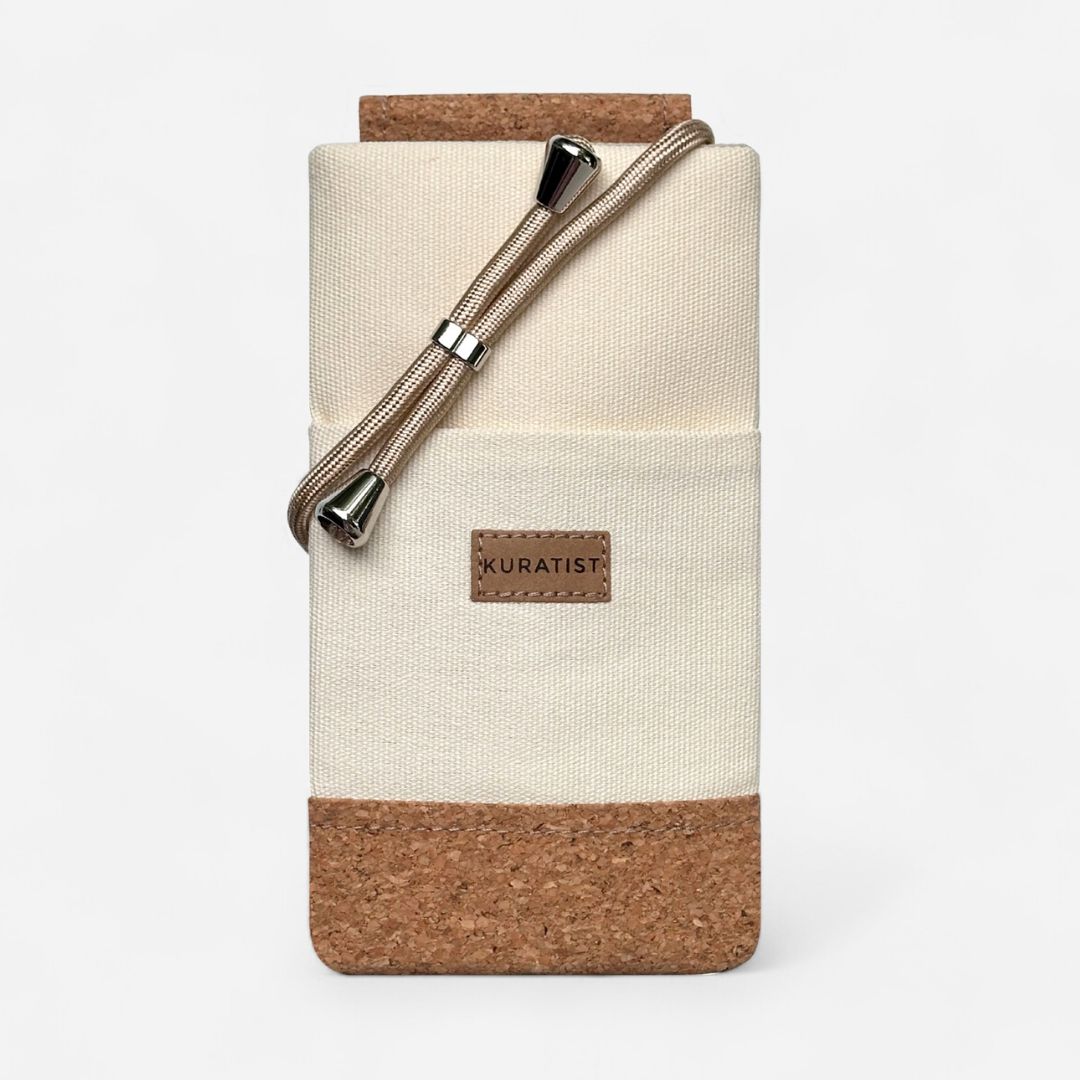 NELA Handy Umhängetasche - Handytasche zum Umhängen - Natural Cork - Kuratist