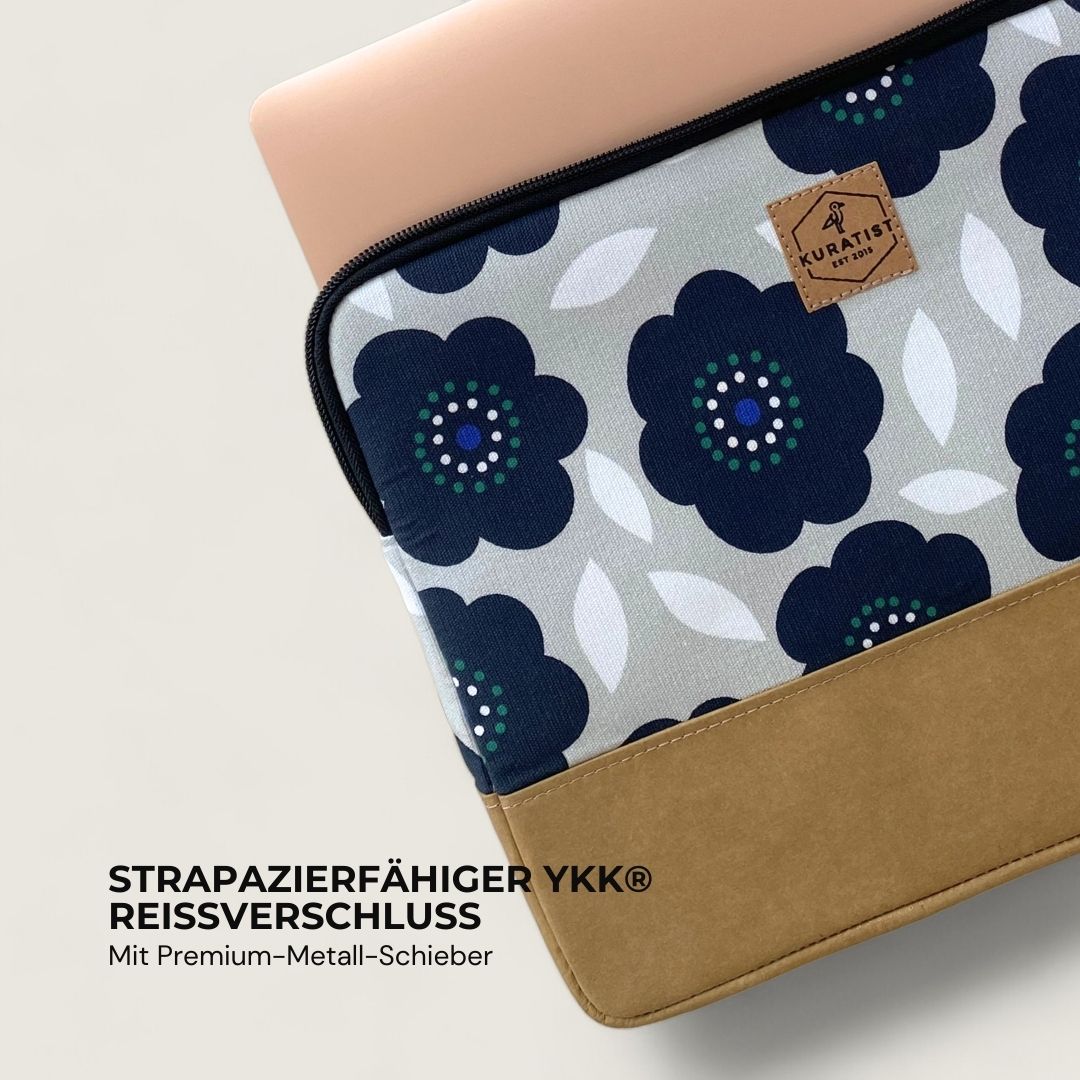 HUUS Laptophülle mit Print - Laptoptaschen - Midnight Bloom Paper - Kuratist