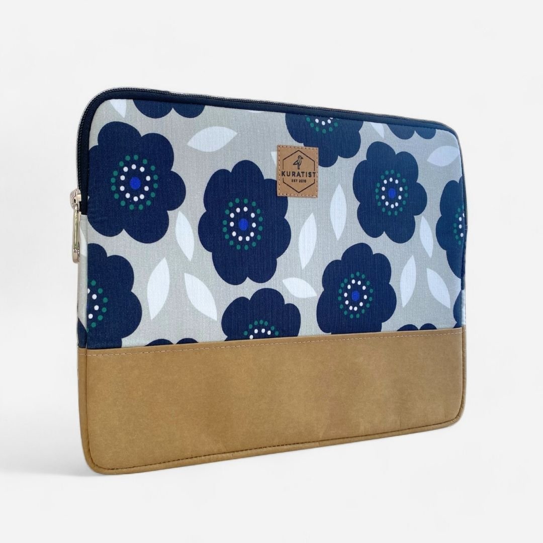 HUUS Laptophülle mit Print - Laptoptaschen - Midnight Bloom Paper - Kuratist