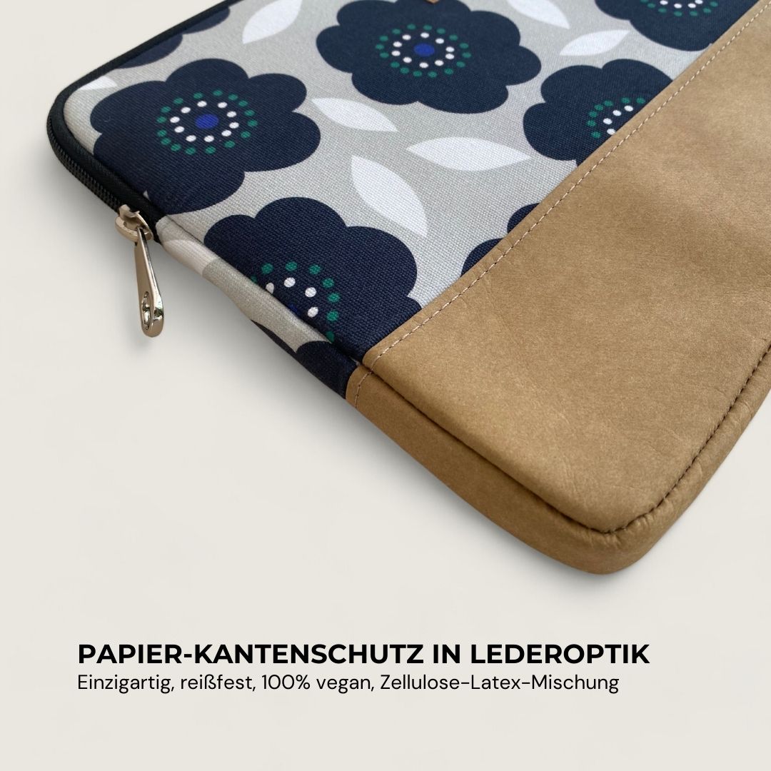 HUUS Laptophülle mit Print - Laptoptaschen - Midnight Bloom Paper - Kuratist