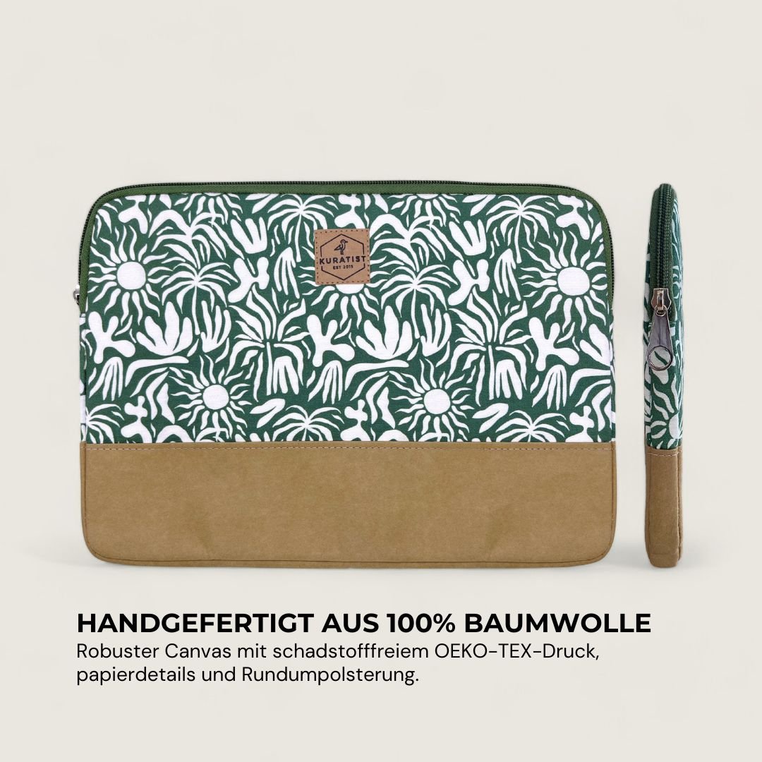 HUUS Laptophülle mit Print - Laptoptaschen - Botanic Escape Paper - Kuratist