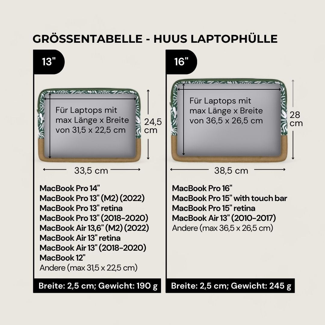 HUUS Laptophülle mit Print - Laptoptaschen - Botanic Escape Paper - Kuratist