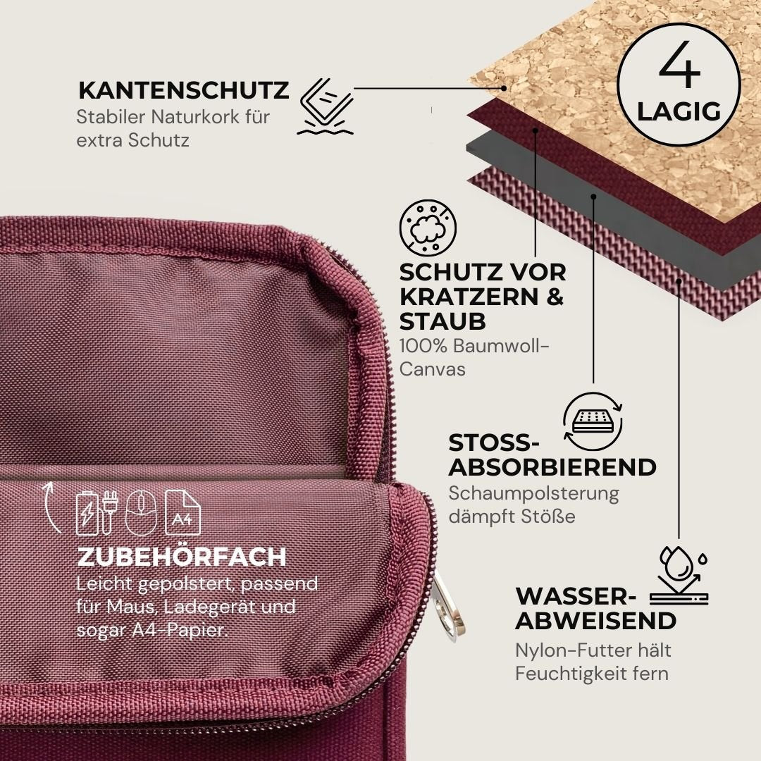 HUUS Laptoptasche - Laptoptaschen - Berry Cork - Kuratist