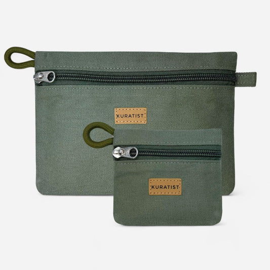 RIKKE Accessory Pouch Doppelpack – Klein & Mittel - Pine - Grün - Geschenksets - Kuratist