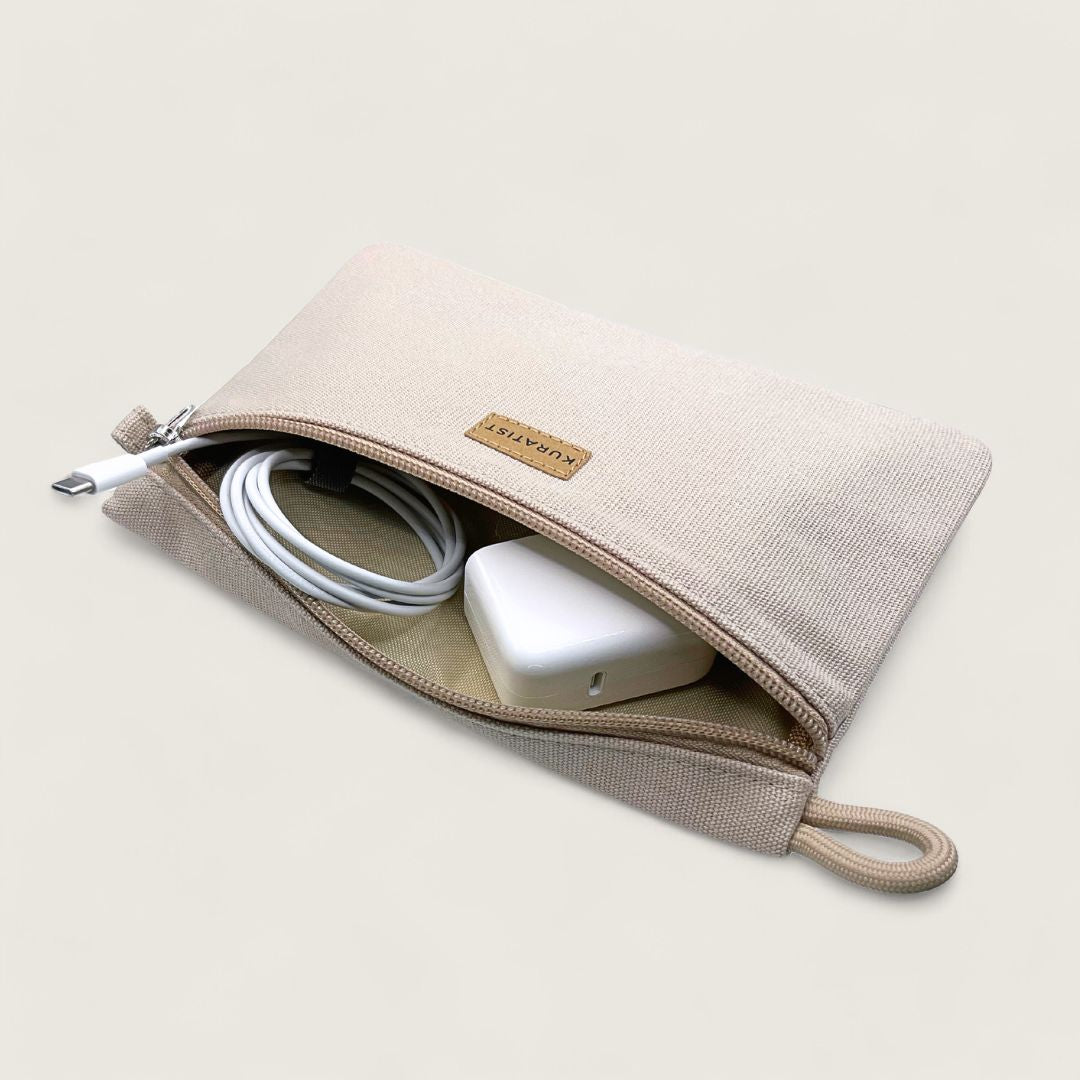 RIKKE Medium Accessory Pouch - Zubehör Taschen - Ecru - Kuratist