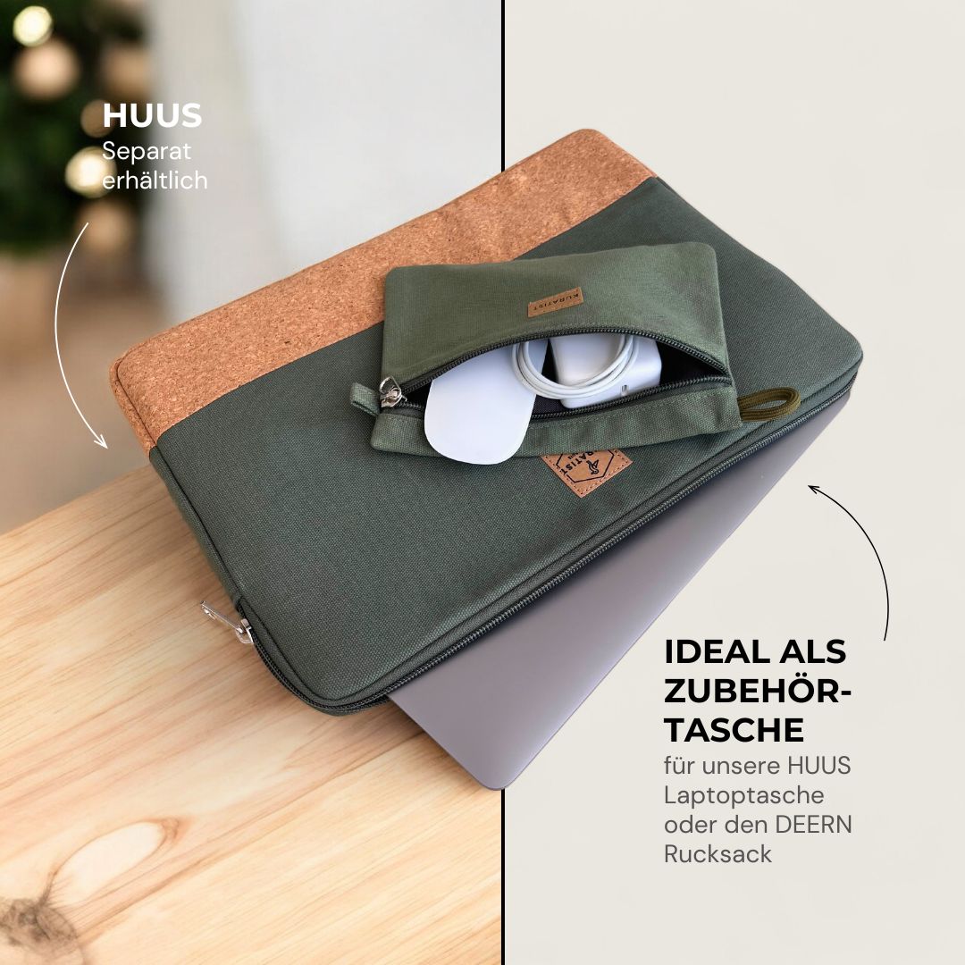 RIKKE Medium Accessory Pouch - Zubehör Taschen - Pine - Kuratist