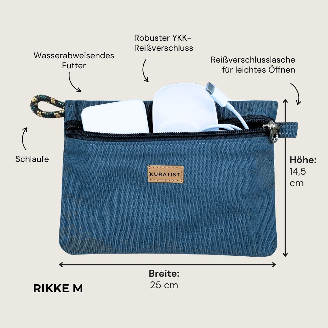 RIKKE Zubehör Tasche, M - Zubehör Taschen - Teal - Kuratist