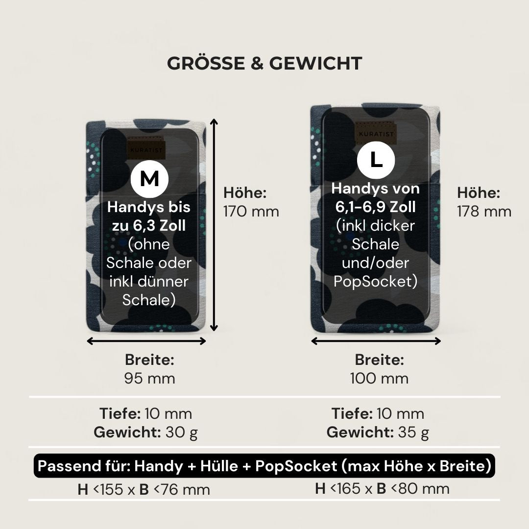 Set AHOI & GRETJE Handytasche & Umhängetasche, Midnight Bloom & Black (2 - teilig) - Geschenksets - Kuratist